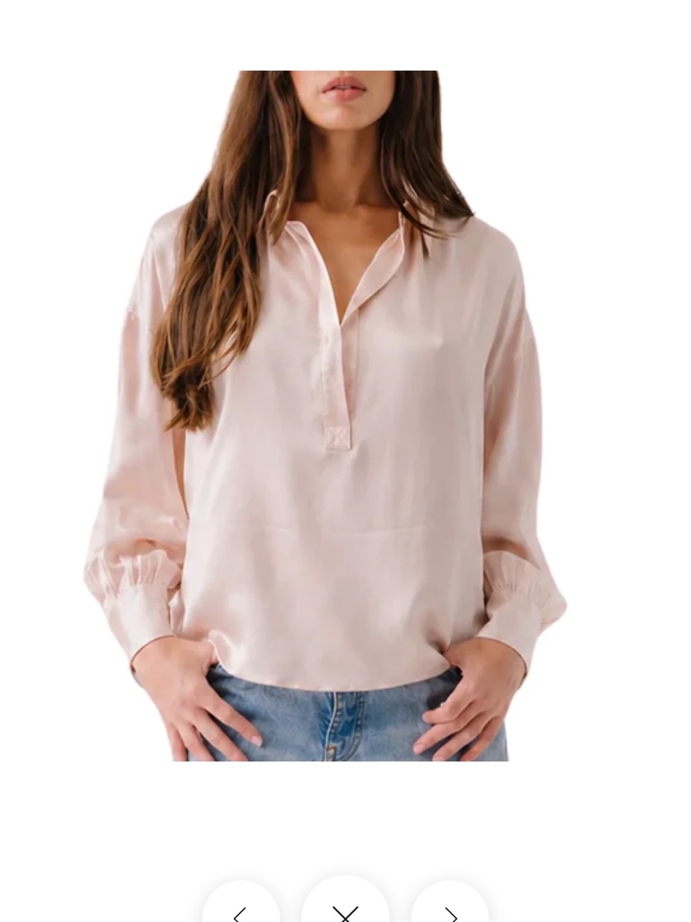 Sablyn silk blush pink blouse